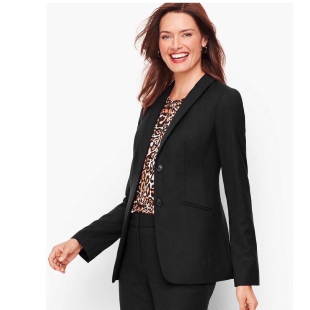 Talbots Italian Flannel Blazer Two Button NWT